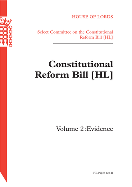 Constitutional Reform Bill [HL]