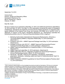 Hemispherx Export Letter