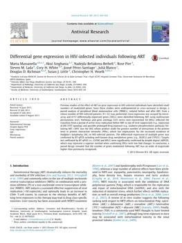 Differential Gene Expression in HIV-Infected Individuals Following ART