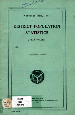 District Population Statistics, 35-Azamgarh, Uttar Pradesh