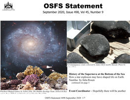 OSFS Statement #498 Sept 2020