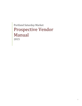 Prospective Vendor Manual 2015