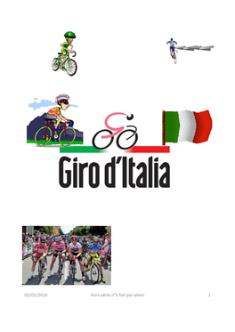 La Giro,Le Tour D'italie Et Son Classement Jusqu'en 2015