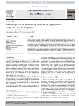 Methodological Issues in Measuring Health-Related Quality of Life