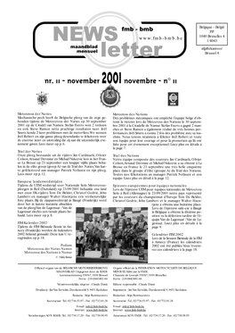 Nr. 11 - November 2001 Novembre - N° 11