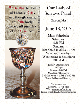 Our Lady of Sorrows Parish June 18, 2017