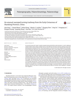 An Unusual Sauropod Turning Trackway from the Early Cretaceous of Shandong Province, China