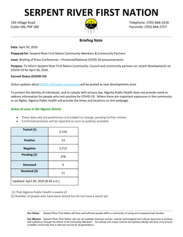 COVID-19 Update