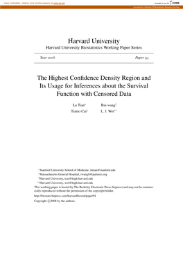 The Highest Confidence Density Region and Its Usage for Inferences About the Survival Function with Censored Data