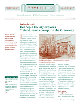 Hennepin County Explores Train Museum Concept on the Greenway