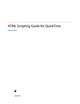 HTML Scripting Guide for Quicktime