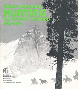 BC Hunting Regulations Synopsis 1981-82