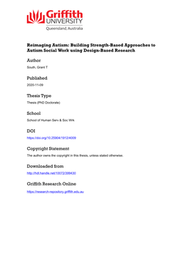 Reimaging Autism: Building Strength-Based Approaches to Autism Social Work Using Design-Based Research