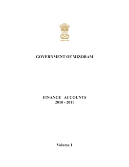 Government of Mizoram Finance Accounts 2010