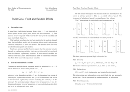 Panel Data: Fixed and Random Effects