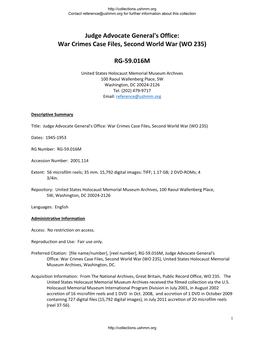 World War (WO 235)