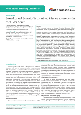 Sexuality and Sexually Transmitted Disease Awareness in the Older Adult