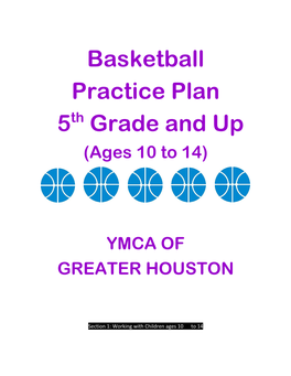 Basketball Practice Plan 5Th Grade and up (Ages 10 to 14)