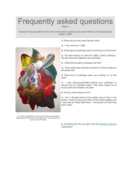 Frequently Asked Questions PART 1
