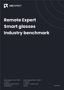 Remote Expert Smart Glasses Industry Benchmark