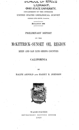 Mckittricr-Sunset Oil Region Kern and San Luis Obispo Counties