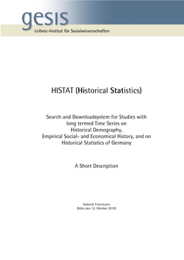 HISTAT (Historical Statistics)