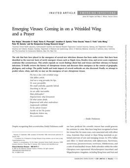 Emerging Viruses: Coming in on a Wrinkled Wing and a Prayer