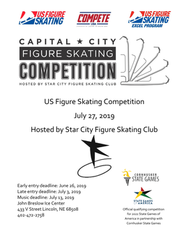 US Figure Skating Competition July 27, 2019 Hosted by Star City Figure Skating Club