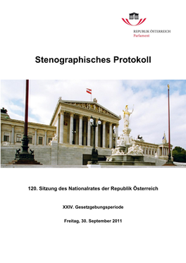 Stenographisches Protokoll Der 120