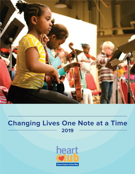 Changing Lives One Note at a Time 2019