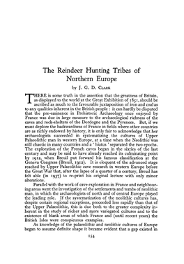 The Reindeer Hunting Tribes of Northern Europe by J