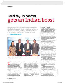 Local Pay-TV Content Gets an Indian Boost