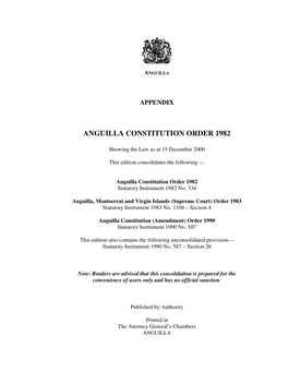 Anguilla Constitution (1982)