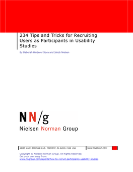 How to Recruit Participants for Usability Studies