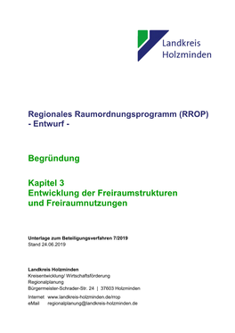 Begründung Kapitel 3 Entwicklung Der Freiraumstrukturen Und Freiraumnutzungen