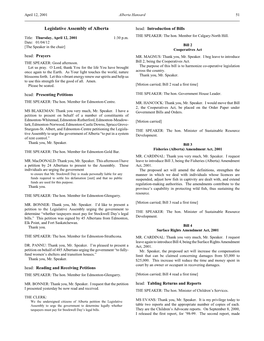 52 Alberta Hansard April 12, 2001 Available to Me Just Last Week, Is the Report for ’99-2000