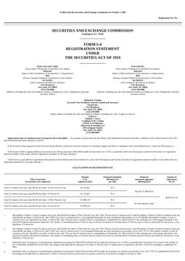 Securities and Exchange Commission Form S-4