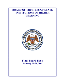 Board of Trustees of State Institutions of Higher Learning