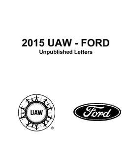 2015 UAW-FORD Unpublished Letters