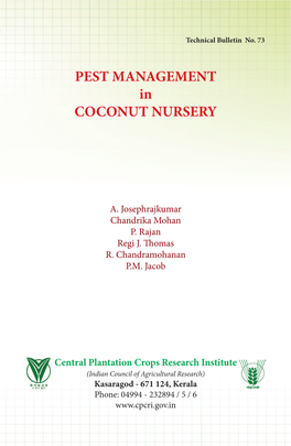 PEST MANAGEMENT in COCONUT NURSERY