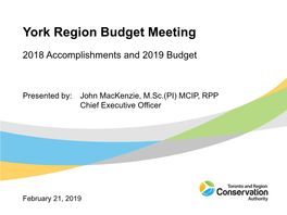 York Region Budget Meeting