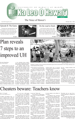 Plan Reveals 7 Steps to an Improved UH