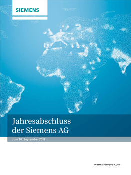 Jahresabschluss Der Siemens AG Zum 30. September 2011