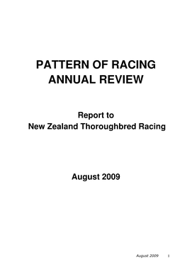Pattern of Racing Annual Review