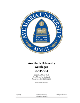 2013-2014 Academic Catalogue
