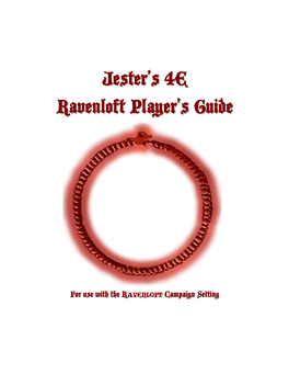 Jester's 4E Ravenloft Player's Guide