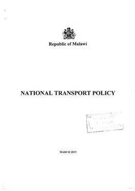 National Transport Policy