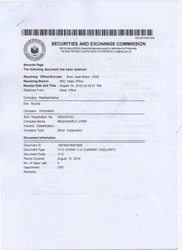 Securities and Exchange Commission