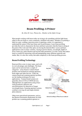 Beam Profiling: a Primer