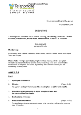 (Public Pack)Agenda Document for Executive, 07/01/2020 10:00